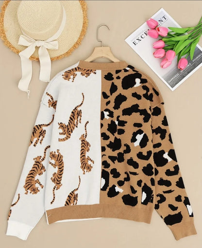 Brown & Cream Cardigan