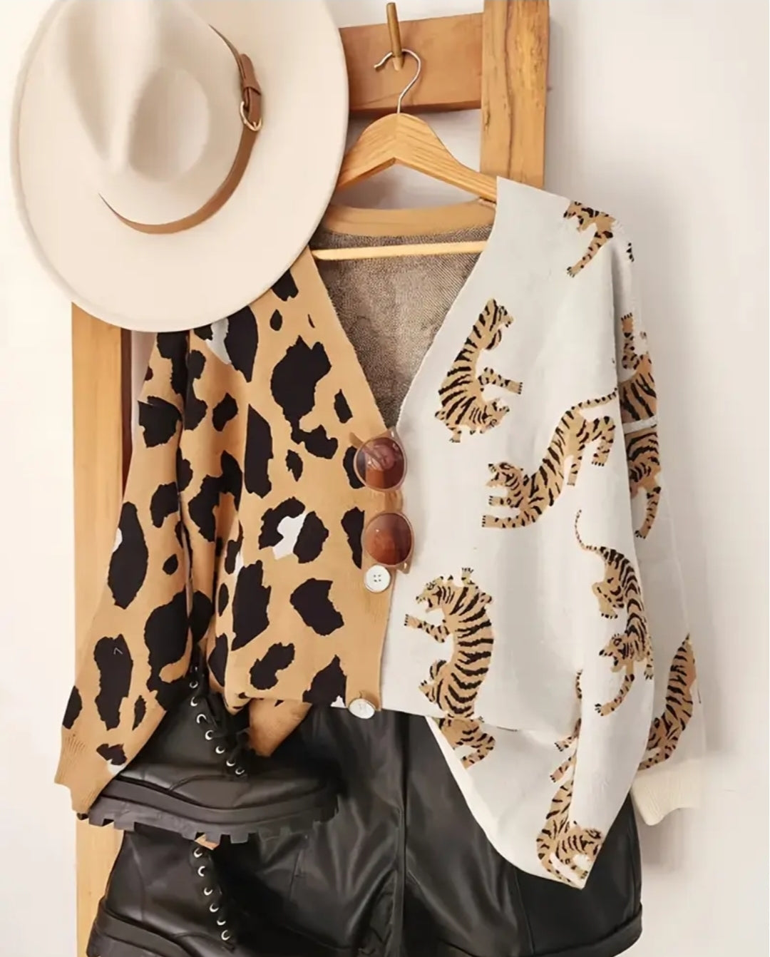 Brown & Cream Cardigan