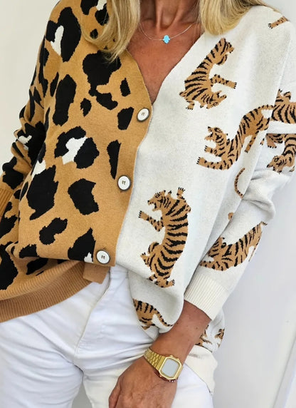 Brown & Cream Cardigan