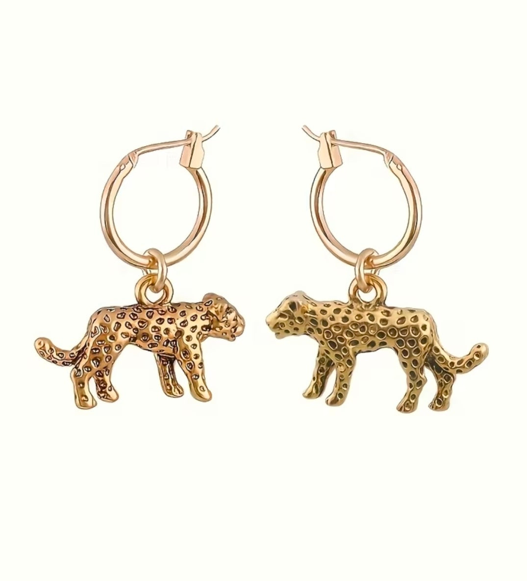 Leopard Dangling Earrings