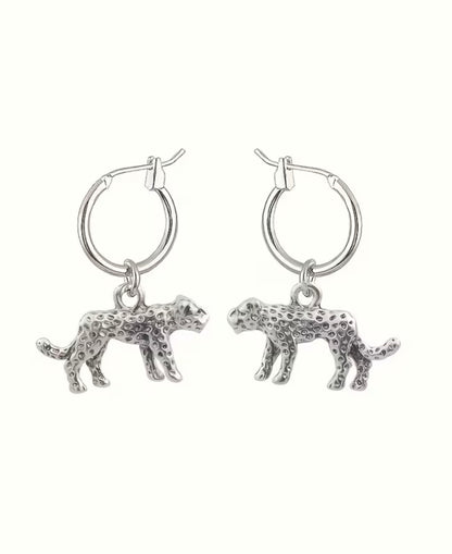 Leopard Dangling Earrings