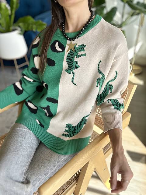 Green Crew Neck